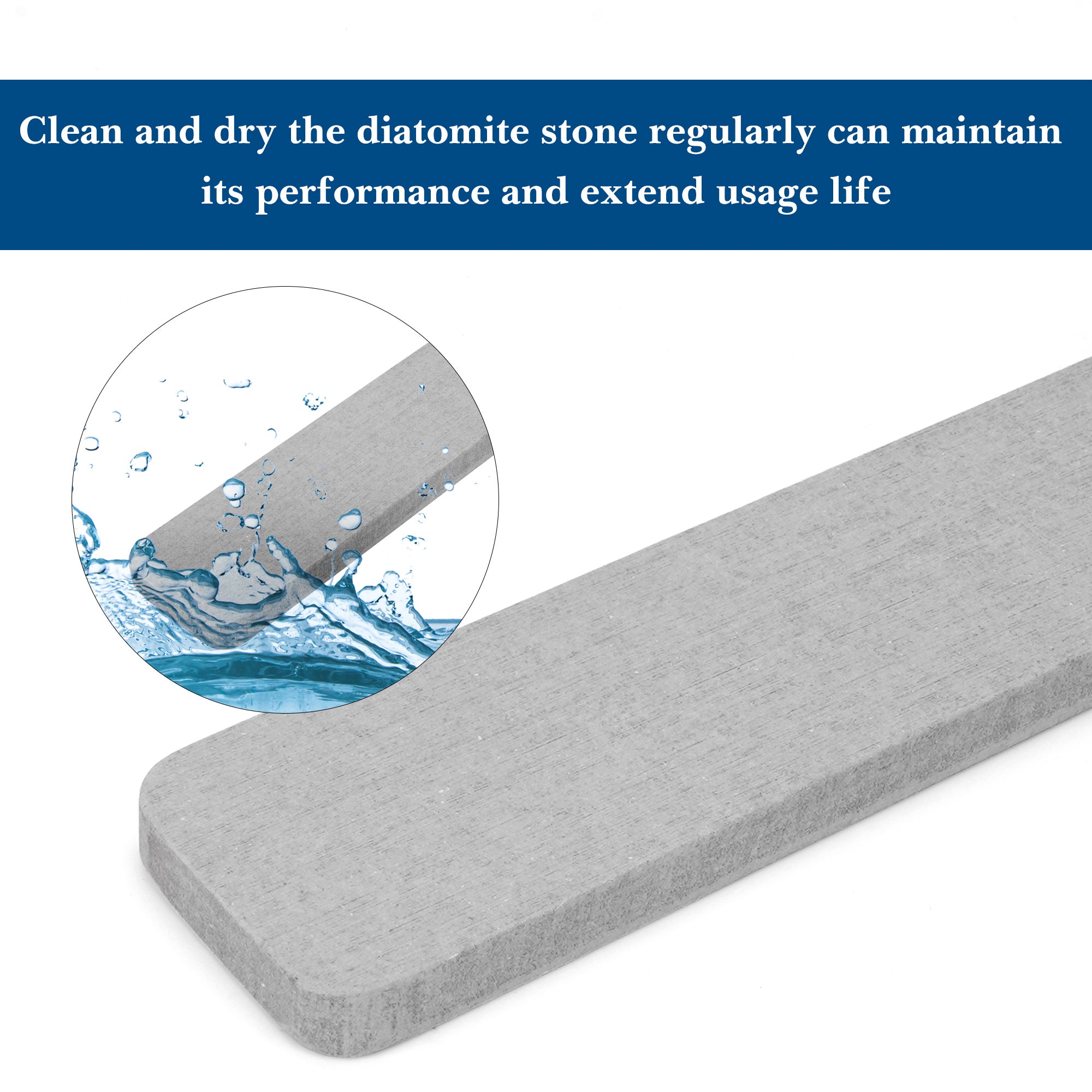 Linkidea Acrylic Toothbrush Holder with Drainage Hole, Bathroom Drawer Organizer with Drying Diatomite Stone, Compatible with Extra Clean, Oral-B CrossAction Toothbrush