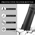 Linkidea 2 Pack Water Bottle Boot Compatible with Contigo Jackson Chill 2.0 20oz/24oz, Cortland 24oz, Silicone Anti-Slip Bottle Bottom Bumper Protector (Black)