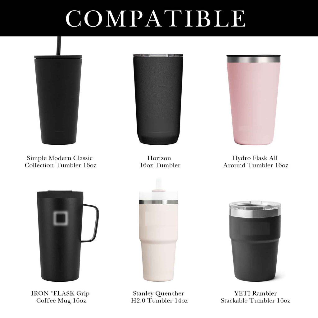 Linkidea Tumbler Carrier with Strap Compatible with IRON °FLASK Grip Coffee Mug 16oz, Polar Fleece Mug Sling Bag Holder with Shoulder Strap (Black)