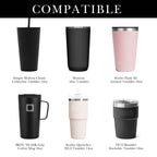 Linkidea Tumbler Carrier with Strap Compatible with IRON °FLASK Grip Coffee Mug 16oz, Polar Fleece Mug Sling Bag Holder with Shoulder Strap (Black)