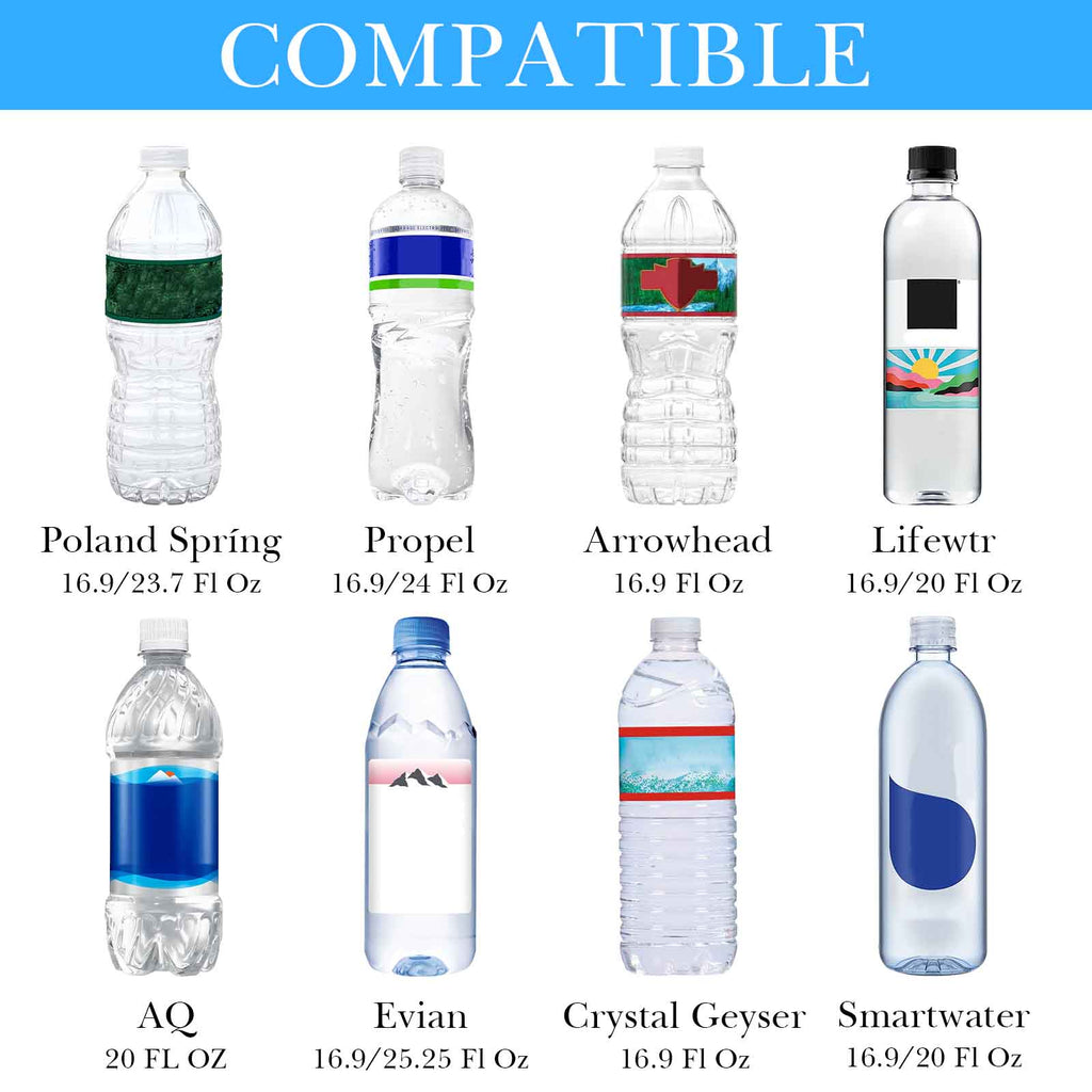 Linkidea Disposable Water Bottle Sleeve Compatible with Smartwater 16.9/20Fl Oz, Evian 16.9Fl Oz, Insulated Neoprene Plastic Bottled Water Cover with Lockable Zipper (1 Pack / Light Blue)