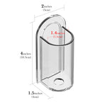 Linkidea Wall Mount Electric Toothbrush Holder, Acrylic Power Toothbrush Hanger, Self Adhesive Tooth Brush Organizer Compatible with Oral-B iO Series, Philip Sonicare ProtectiveClean (Clear)