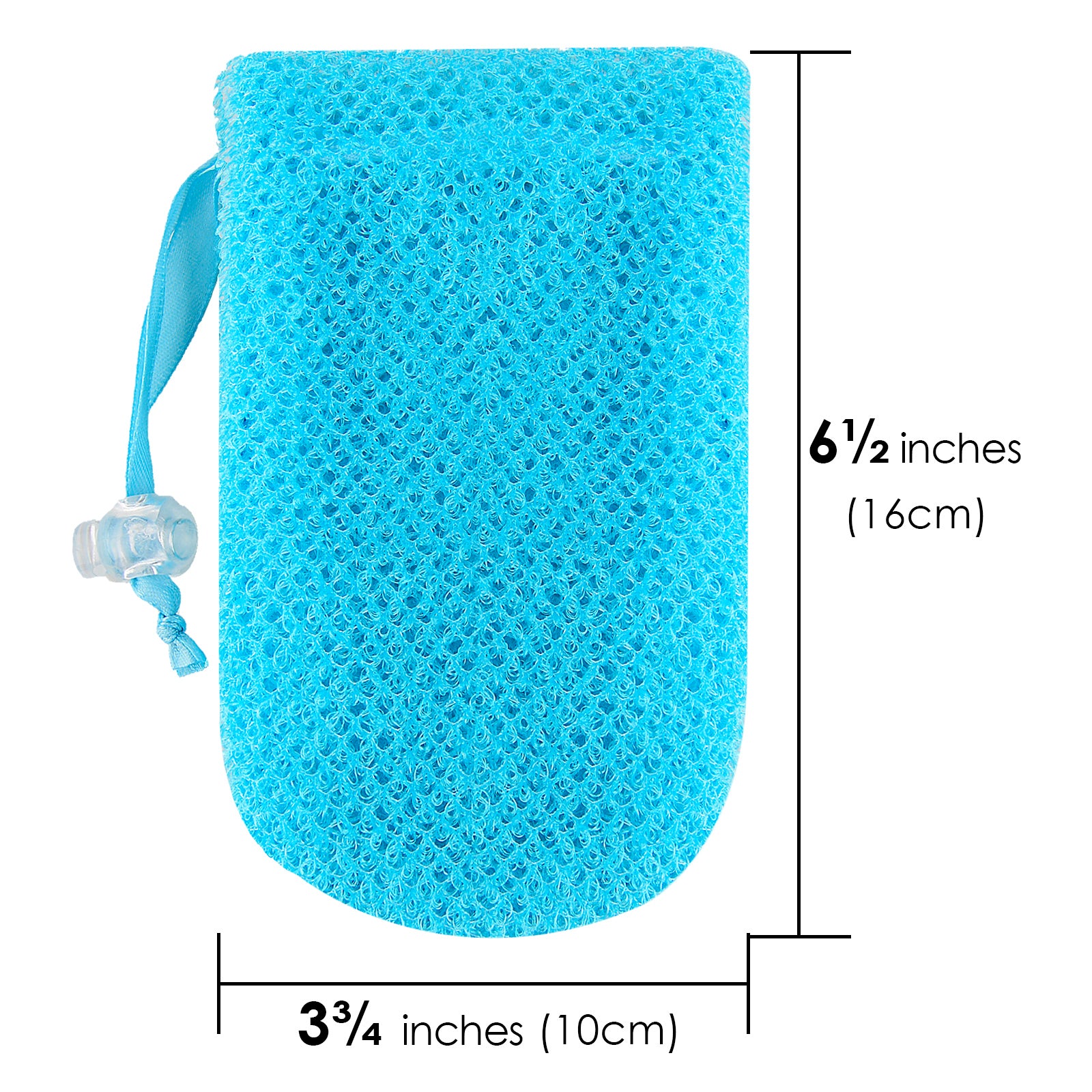 Linkidea 3 Pack Soap Bag, Exfoliating Soap Saver Pouch, Exfoliator Sponge Soap Pocket Drawstring Bags, Body Scrubber for Bath Shower (Three Random Color)