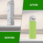 Linkidea Silicone Water Bottle Sleeve Compatible with Owala FreeSip 24oz, Anti-Slip Protector Waterbottle Boot, Bottle Bumper Cover, Green