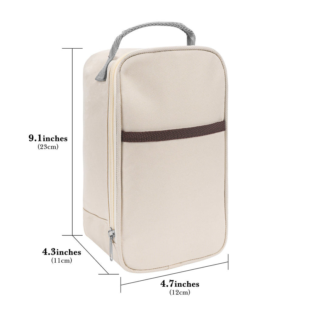 Linkidea Food Jar Insulated Bag, Tote Bag with Pocket Portable Jar Bag for Office Work Outdoor Picnic, Compatible with THERMOS 24 oz lazycozy, Bidakid (Beige)