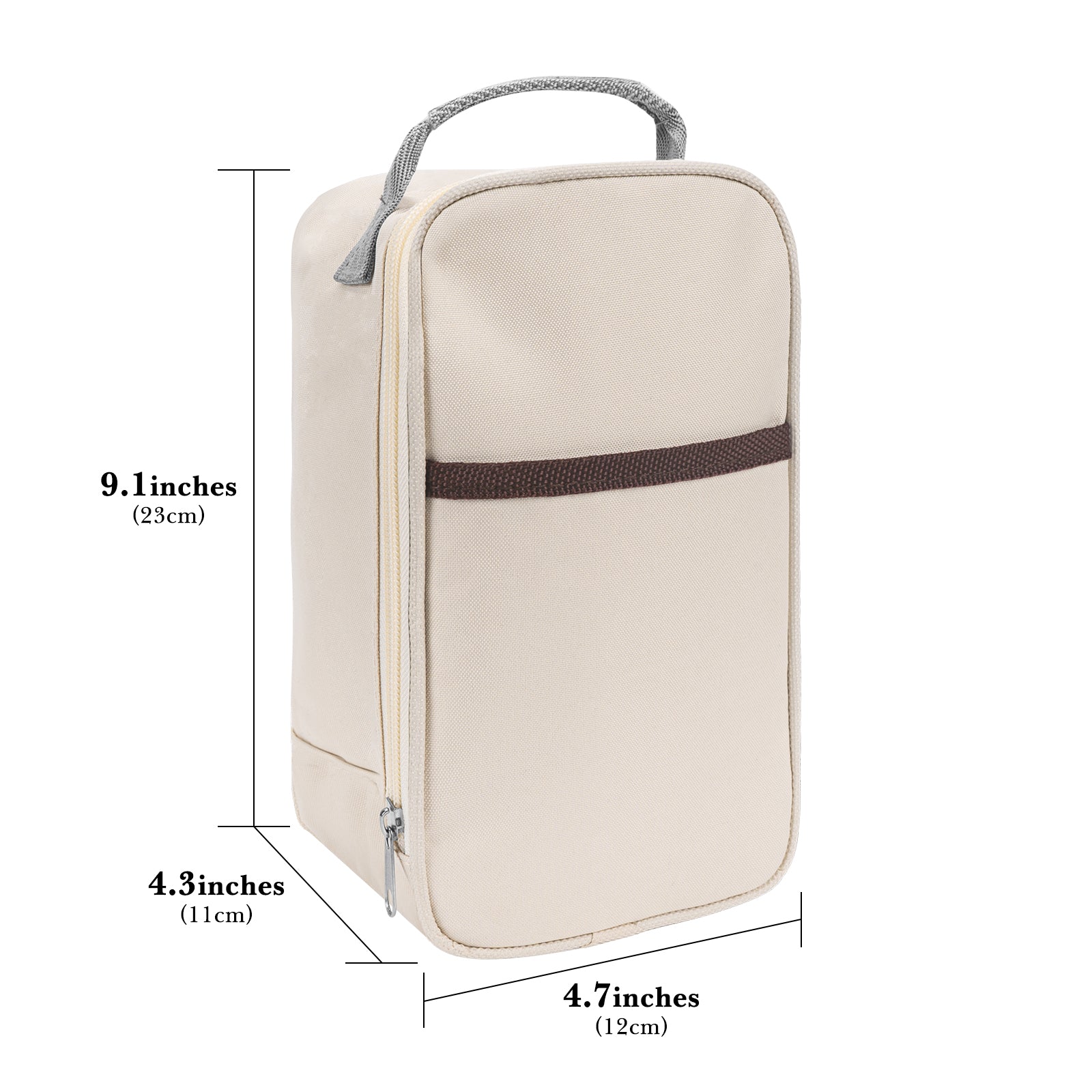 Linkidea Food Jar Insulated Bag, Tote Bag with Pocket Portable Jar Bag for Office Work Outdoor Picnic, Compatible with THERMOS 24 oz lazycozy, Bidakid (Beige)