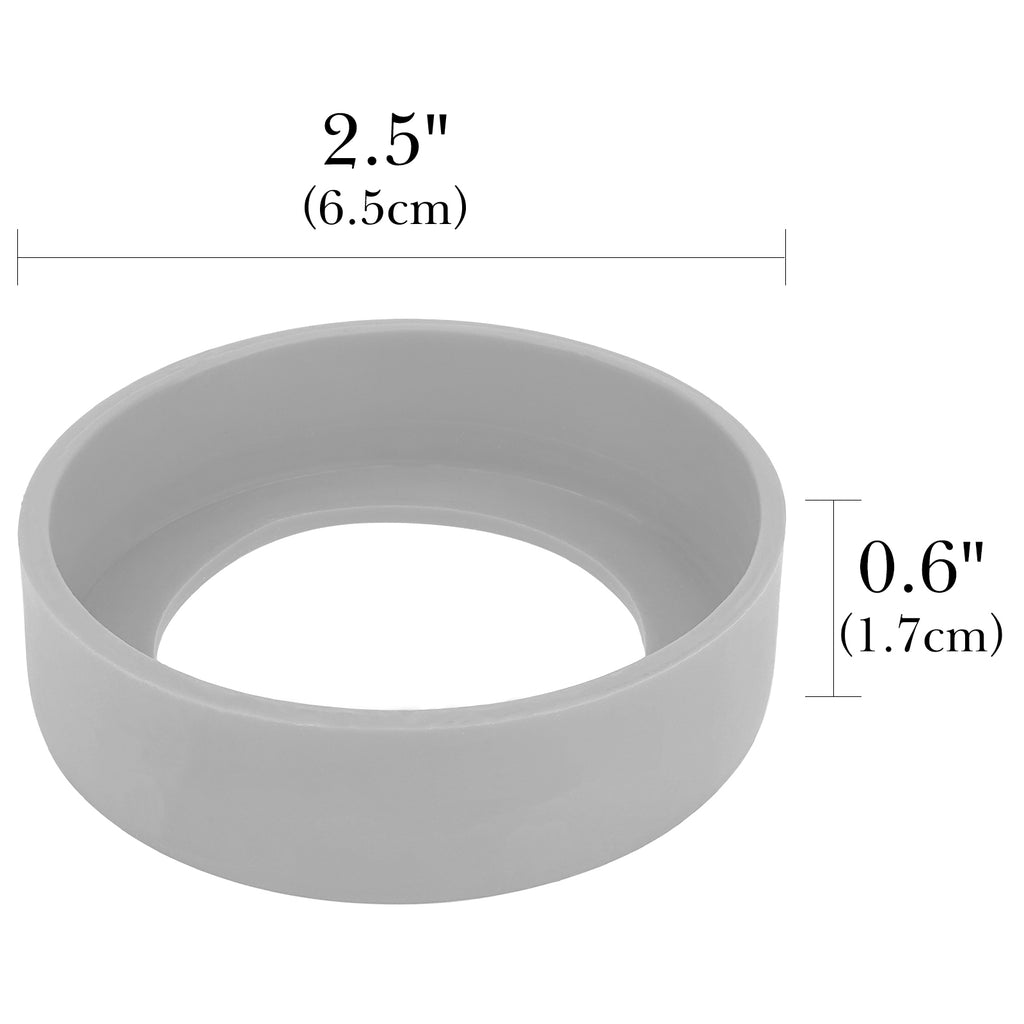 Linkidea 2 Pack Silicone Shaving Can Holder, 2.5" Anti-Rust Stand for Shaving Gel & Foam Cans, Bathroom Countertop Protector, Compatible with Barbasol, Gillette (Grey)