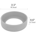 Linkidea 2 Pack Silicone Shaving Can Holder, 2.5" Anti-Rust Stand for Shaving Gel & Foam Cans, Bathroom Countertop Protector, Compatible with Barbasol, Gillette (Grey)