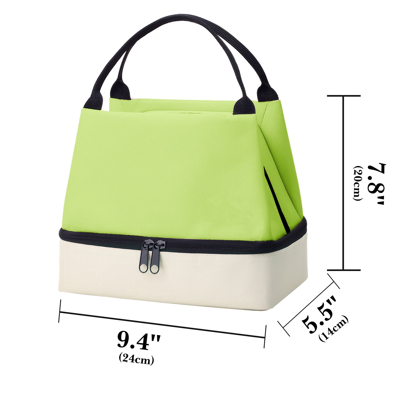 Linkidea Encrypted Oxford Cloth Lunch Bag, Large Capacity Reusable Insulated Lunch Bag for Picnic or Travel, Compatible with B.Box, Sunhanny, Pedeco, QQKO, Xgxn Lunch Box (Green)