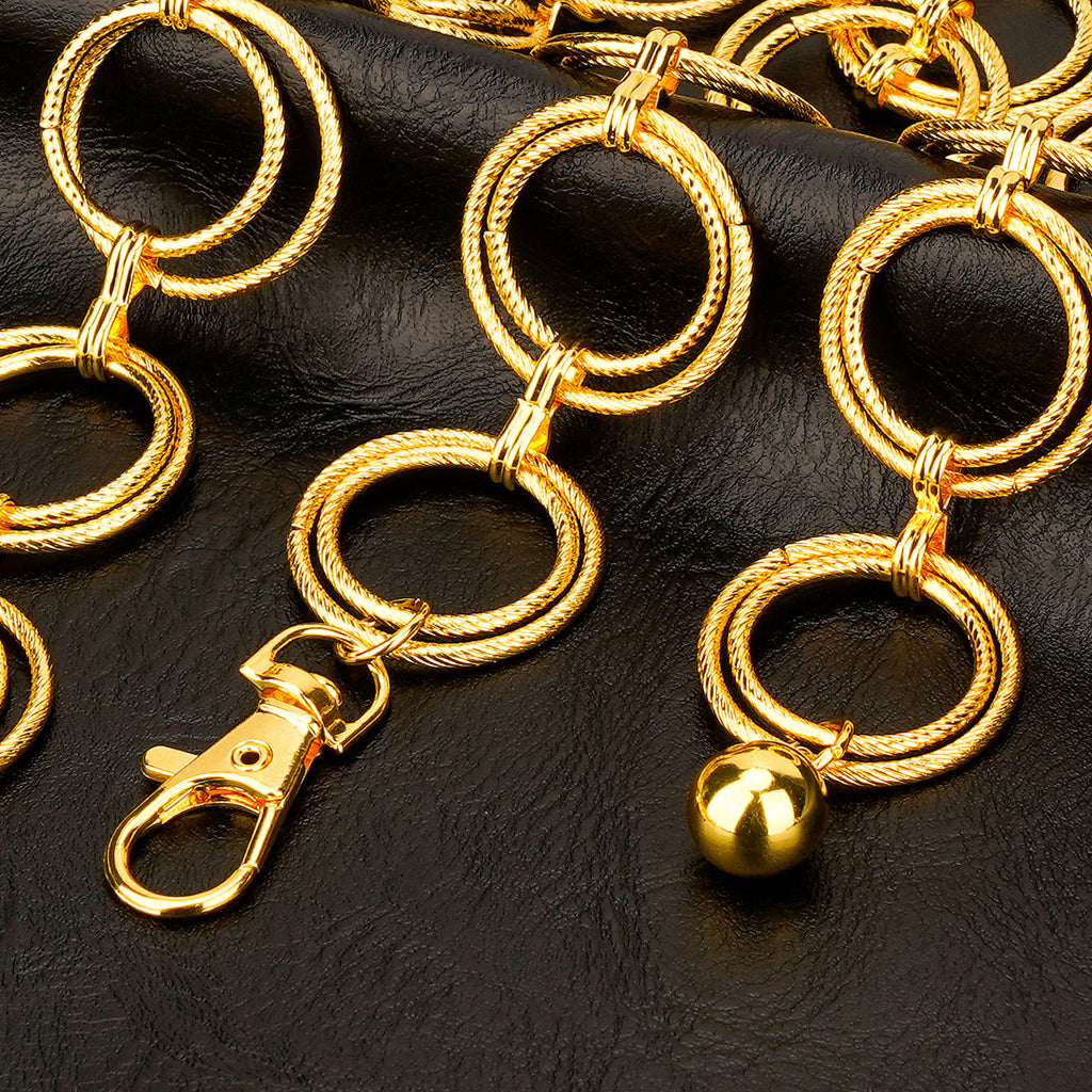 Plus Size Chain Belt for Women, Metal Chain Belt Women Belly Waist Chains, Extra Long Body Chain, 51 Inch Adjustable Chunky Belt Chain (Threaded Ring, Gold)