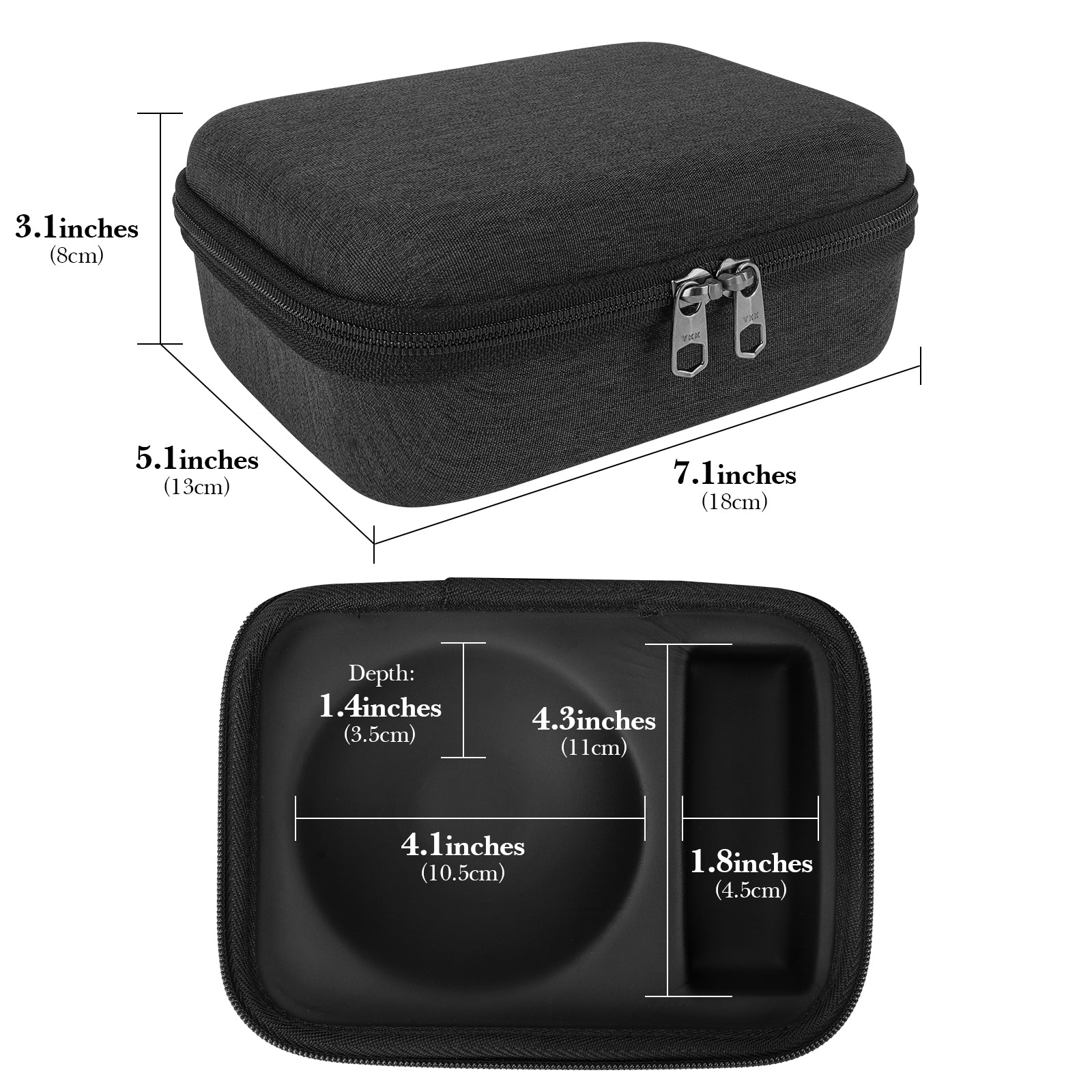 Linkidea EVA Travel Shaving Bowl and Brush Storage Case, Portable Shaving Soap Bowl & Brush Handbag, Hard Travel Shave Bowl Case Compatible with Viking Revolution, Beau Brummell Shaving Bowl