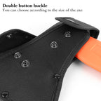 Linkidea Nylon Axe Sheath Cover for 4-Inch Axe Edge, Heavy Duty Hatchet Protector Case with Double Snap, Durable Oxford Fabric Head Cover Scabbard for Camping Outdoor Survival (Black)