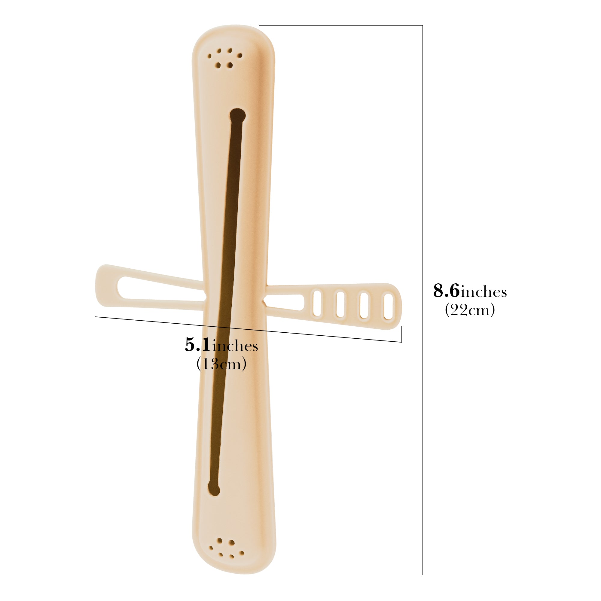 Linkidea Manual Toothbrush Travel Case with Strap for Toothpaste, Silicone Brush Container, Protective Storage Compatible with Oral-B CrossAction, Colgate 360 Optic White Advanced (Beige)