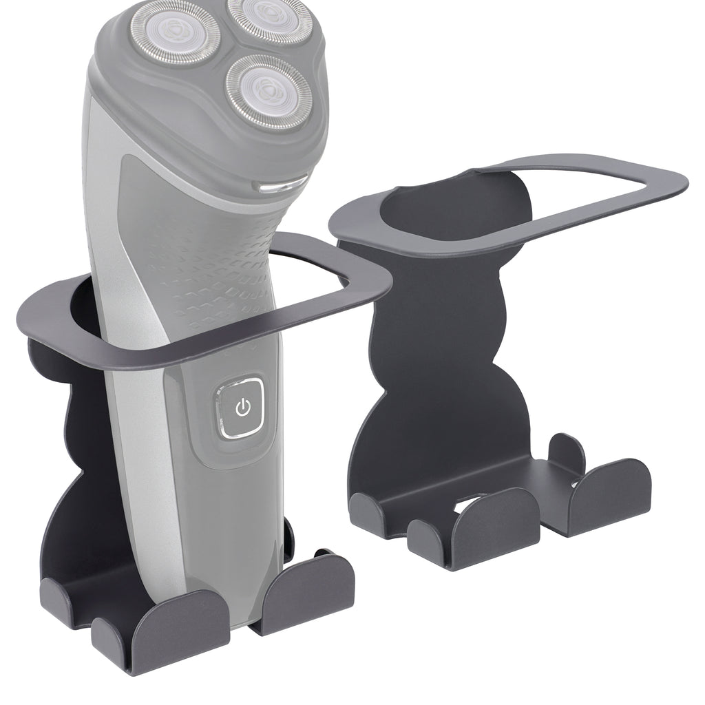 Linkidea Wall Mount Electric Razor Holder, Shaving Stand Compatible with Philips Norelco Shaver 3600, 2400, Series 7000, Bathroom Shaver Accessory Storage Holder (Grey)