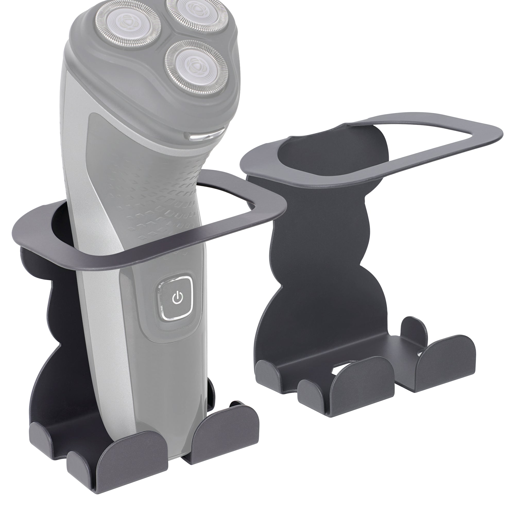 Linkidea Wall Mount Electric Razor Holder, Shaving Stand Compatible with Philips Norelco Shaver 3600, 2400, Series 7000, Bathroom Shaver Accessory Storage Holder (Grey)
