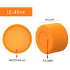 Linkidea 2 Pack Water Bottle Boot Compatible with Stanley Quencher H2.0 20oz/30oz/40oz, IceFlow Flip 20oz/30oz, Silicone Water Bottle Bottom Sleeve Cover Bumper Protector (Orange)