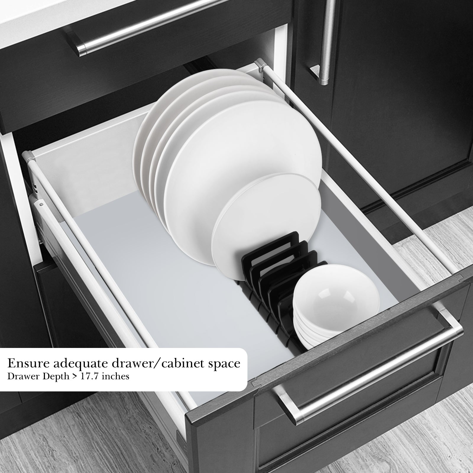 Linkidea Small Multifunction Dish Drying Rack, Drain Water Drying Rack, Dish Drainer for Kitchen Counter Sink (Black)