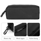 Extra Large Sunglasses Pouch Case, Black Oxford Oversized Eyewear Organizer Soft Bag Compatible with Gucci GG1556S/GG1546S/GG1436S Versace VE4395