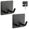 Linkidea 2 Packs Self Adhesive Razor Holder for Shower, Wall Mount Shaver Hooks, Compatible with Gillette Venus Platinum, Fusion 5 Proshield, Mach 3 Classic, Bathroom Organizer (Black)