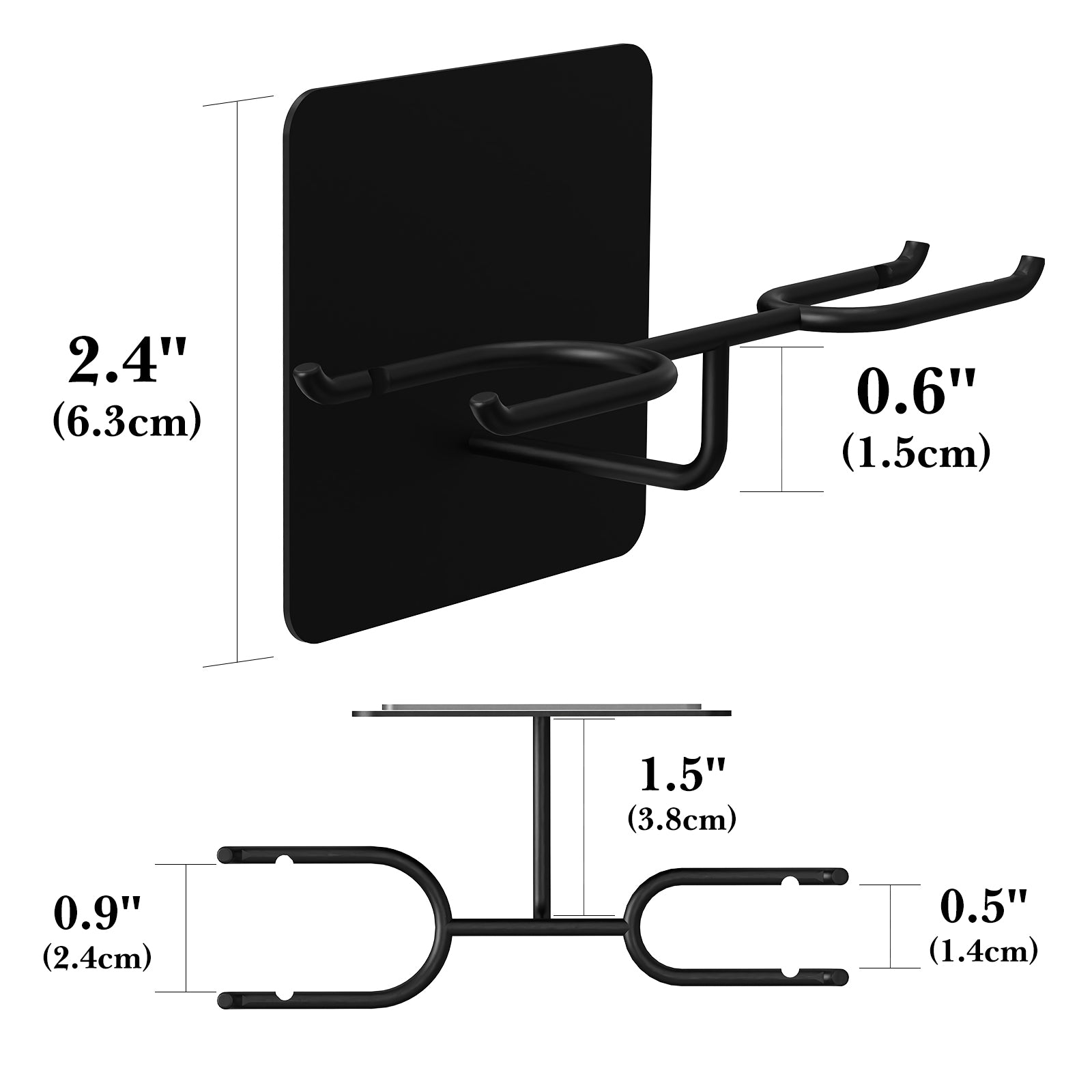 Linkidea Stainless Steel Shower Razor Holder, Wall Mount Safety Razor Stand for Bathroom, Compatible with Gillette Fusion 5 Power, Venus Platinum & ComfortGlide, Merkur MK-23C (Black)