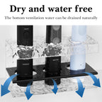 Linkidea Electric Tooth Brush Holder for Shower, Bathroom, Acrylic 3 Slots Countertop Organizer for Power Toothbrush Compatible with Oral-B iO Series, Philips Sonicare, 7AM2M