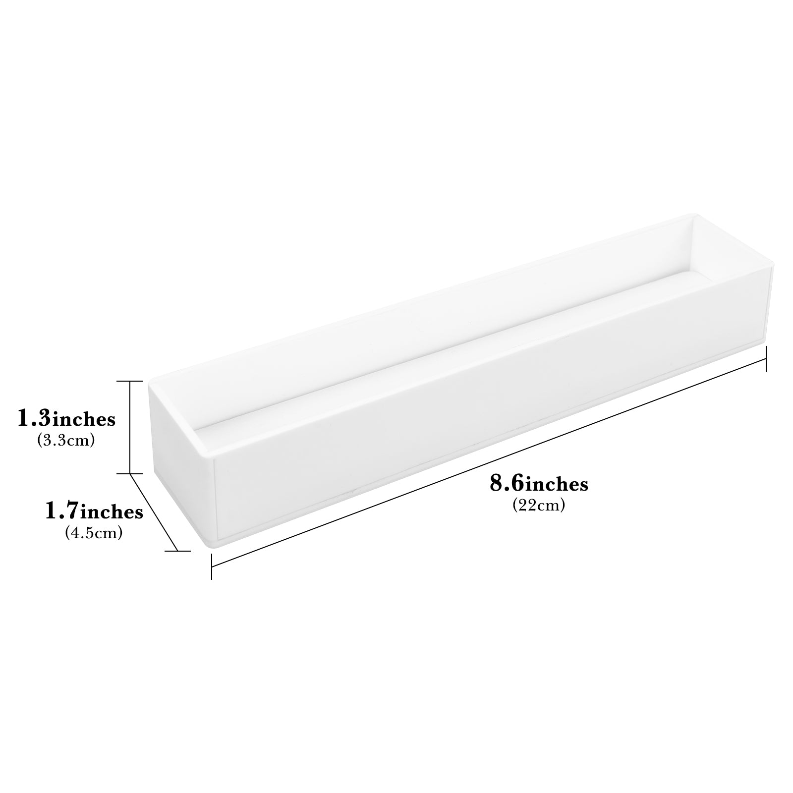 Linkidea Acrylic Toothbrush Holder with Diatomite Drying Stone, Bathroom Drawer Organizer with Drainage Hole for Tooth Brush, Compatible with Colgate Extra Clean, Oral-B CrossAction (White)