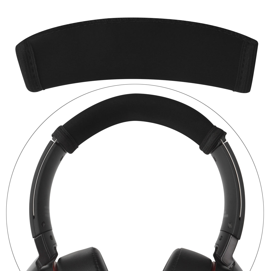 Linkidea Headband Protector Compatible with Sony WH-1000 XM5/XM4/XM3/XM2, XB 950B1/950N1/950BT WH-910N Headphones, Flex Fabric Head Top Pad Easy DIY Installation