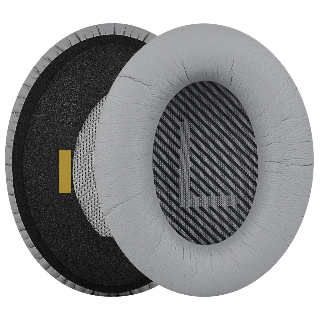 Linkidea Ear Pads for Bose QC45, QC35, QC35 II Gaming, QC15, QC25, AE 2/2i/2w, SoundTrue, SoundLink Around-Ear Headphones, Replacement Ear Cushions( Protein Leather / Grey )