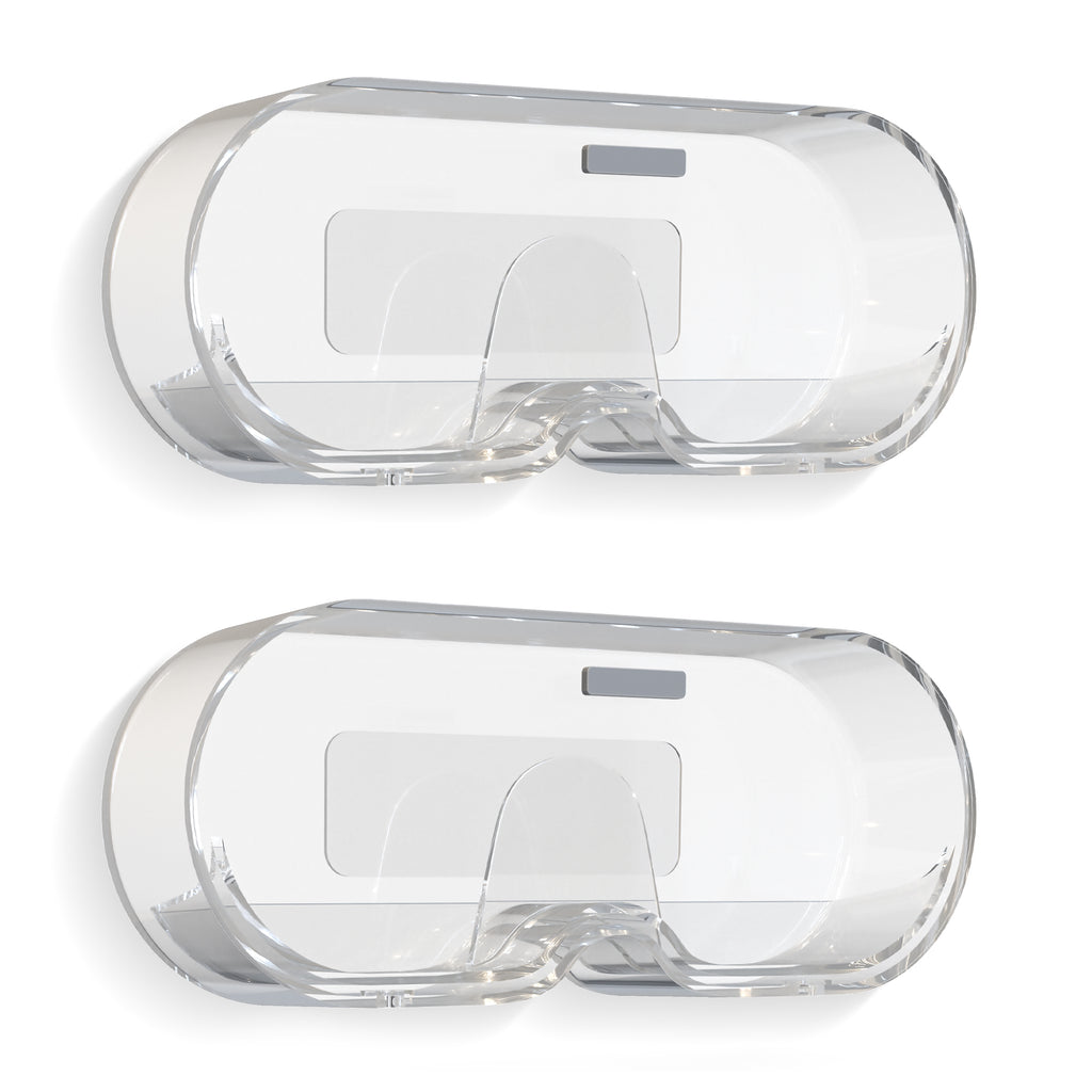 Extra Large Sunglasses Organizer Storage, Wall Mount Clear Eyewear Holder with Cover Compatible with Ray-Ban RB3548.RB4165/RBR0502/RB3647N/RB0360S/RB4420