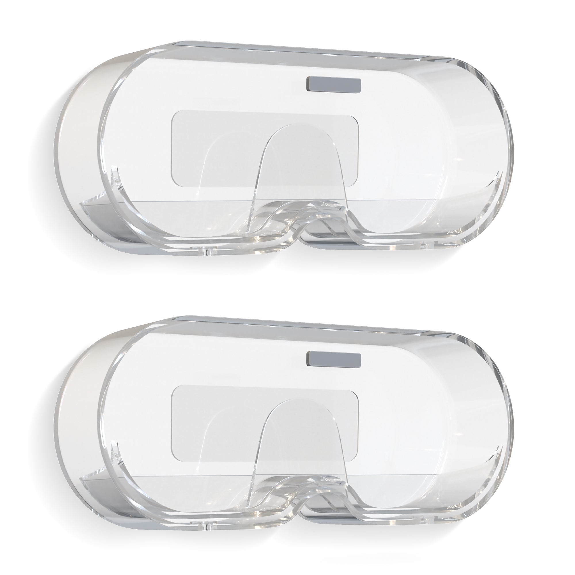 Extra Large Sunglasses Organizer Storage, Wall Mount Clear Eyewear Holder with Cover Compatible with Ray-Ban RB3548.RB4165/RBR0502/RB3647N/RB0360S/RB4420