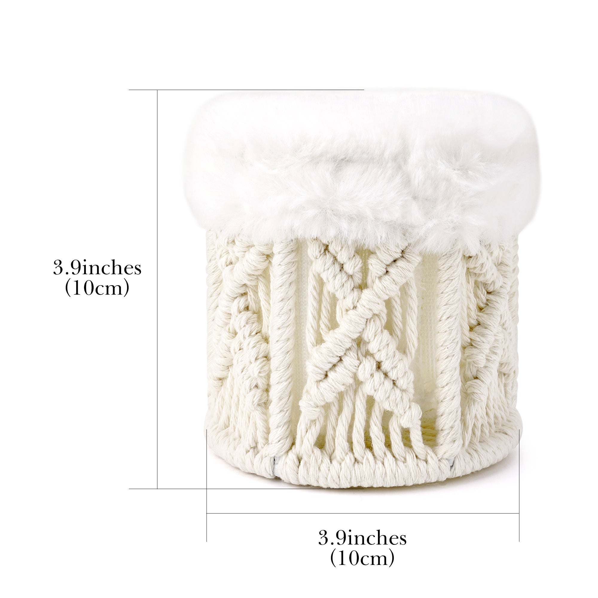 Extra Large Sunglasses Desk Holder Stand, White Cotton Rope Eyewear Desk Display with Plush Lining Compatible with RayBan RB8089/RB4098/RB3825/RB4376 Gucci GG0713S/GG1556S