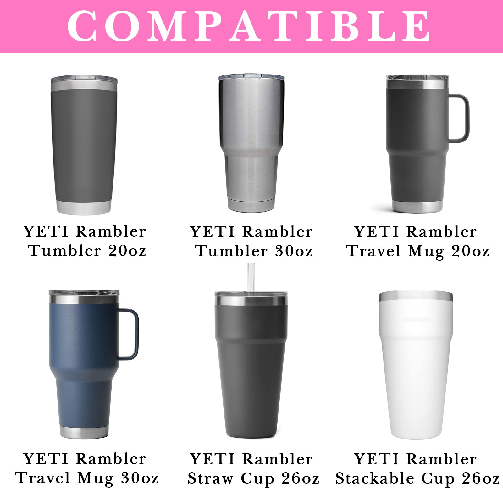 Linkidea Water Bottle Boot Compatible with YETI Rambler Travel Mug 20oz/30oz, Tumbler 20oz/30oz, Silicone Anti-Slip Water Bottle Bottom Sleeve Cover Protector (Pink / 2 Pack)
