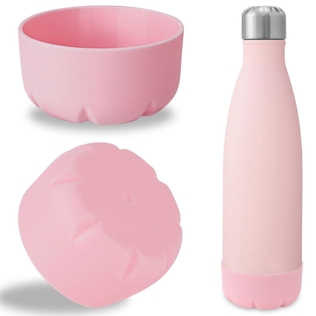 Linkidea 2 Pack Water Bottle Boot Compatible with 17oz ORIGINAL, BJPKPK, MIRA Cascade Cola Shaped Bottles, Silicone Bottle Bottom Sleeve Bumper Protector (Light Pink)
