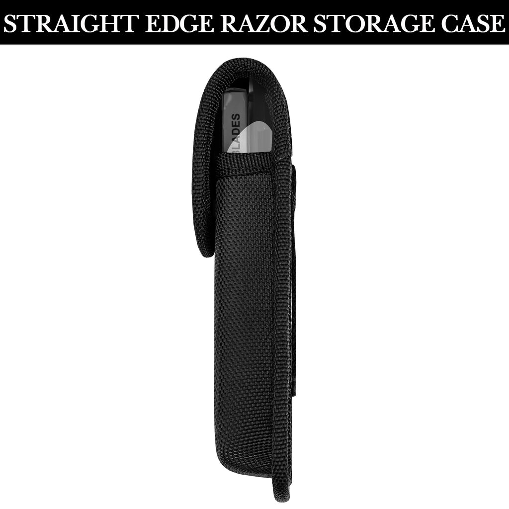 Linkidea 2 Pack Straight Razor Case, Compatible with Utopia Care, The Beard Club, GTEX, Travel Razor Cover, Protective Holder for Straight Edge Shaving Razors (Black/Only Case)