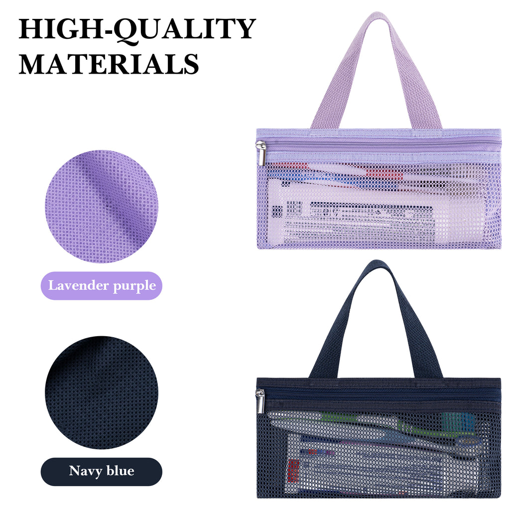 Linkidea 2 Pack Manual Toothbrush Travel Pouch, Portable Mesh Carrying Bags with Zipper for Toothpaste, Compatible with Colgate Extra Clean, Oral-B CrossAction