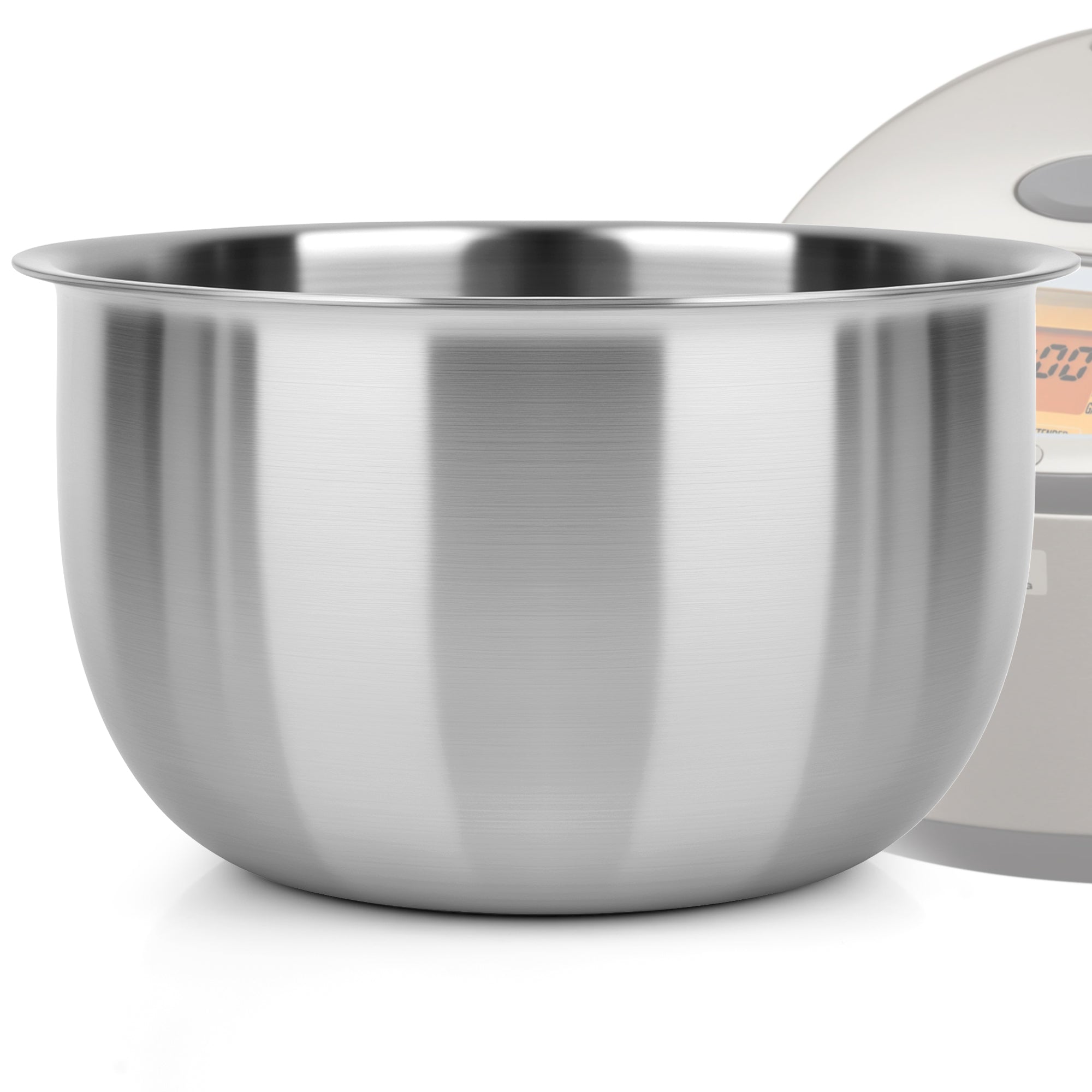 Linkidea Rice Cooker Stainless Steel Inner Pot Compatible with Zojirushi NP-HCC10XH, NS-ZCC10, NP-HBQ10, NP-HBF10, NS-ZAH10, NP-HBH10C, NP-HLH10, Dishwasher Safe, No Coating Replacement Bowl