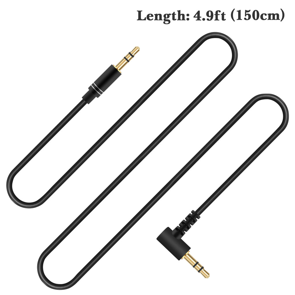 Linkidea Audio Cable for Beats Solo 4/3/2, Studio Pro/3/2, V-MODA Crossfade M-100, Crossfade LP2/M-80 Headphones, 3.5mm TRS to TRS Replacement Aux Cord (4.9ft/1.5m)
