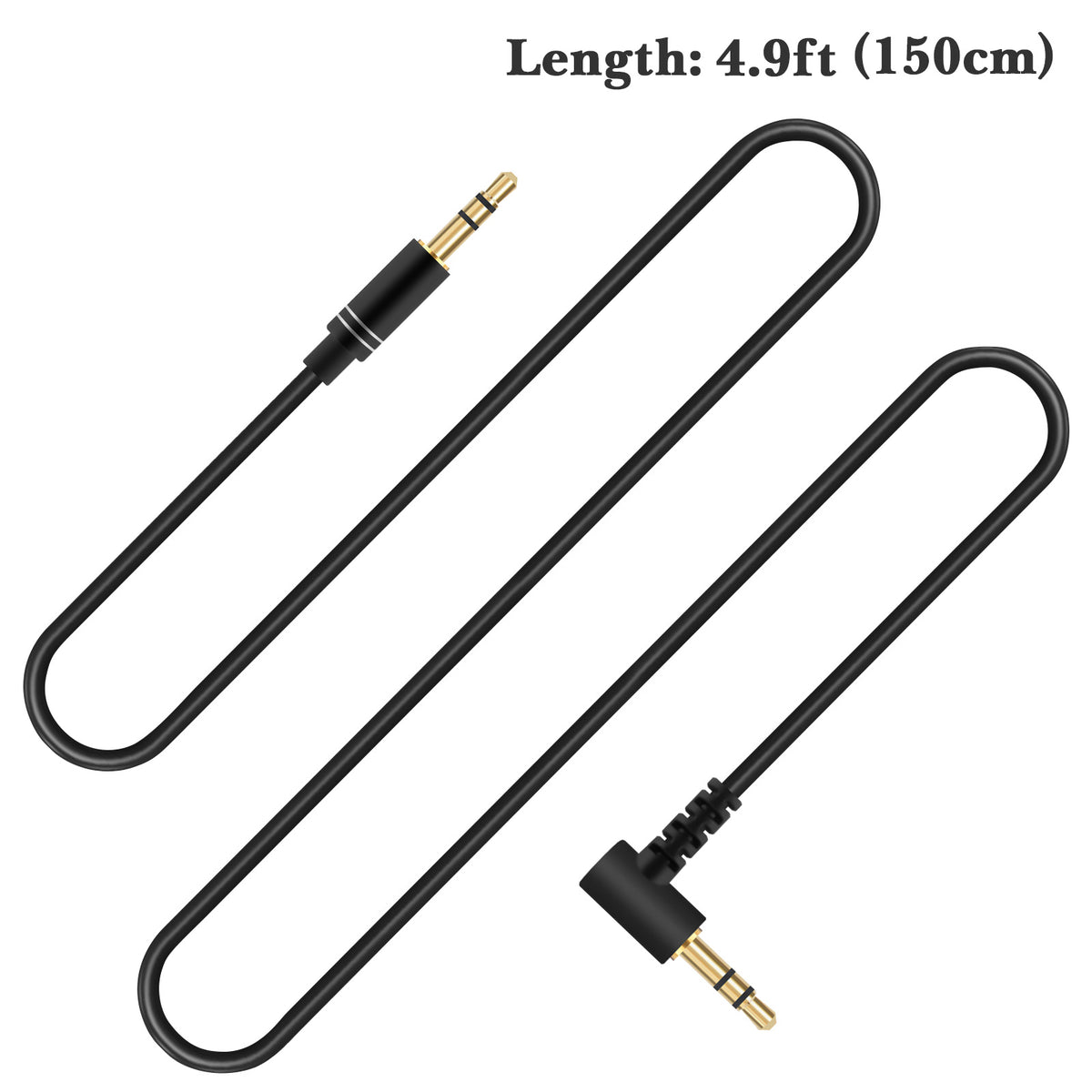 Linkidea Audio Cable for Beats Solo 4/3/2, Studio Pro/3/2, V-MODA Crossfade M-100, Crossfade LP2/M-80 Headphones, 3.5mm TRS to TRS Replacement Aux Cord (4.9ft/1.5m)