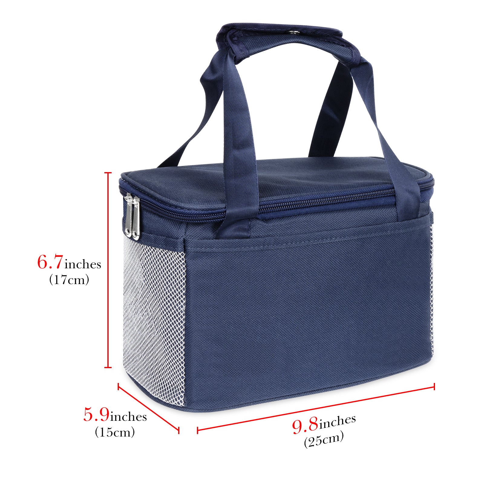 Linkidea Lunch Bag for Women/Men, Lunch Tote Bag Organizer with Adjustable Shoulder Strap for Adults, Reusable Lunch Box Bag for Picnic Work, Compatible with Bentoheaven, LOVINA, ELLO (Navy)
