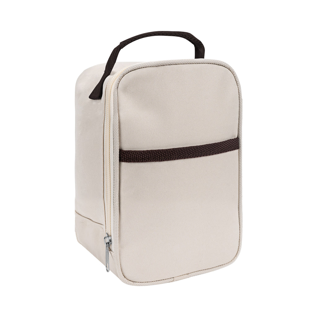 Linkidea Food Jar Insulated Bag, Thermal Jar Bag with Pocket Portable for Office Work Outdoor Picnic, Compatible with 16 oz THERMOS, Hydrapeak, WOLFF, Goodful (Beige)