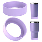 Linkidea 2 Pack Water Bottle Boot Compatible with YETI Tumbler 20oz/30oz, Travel Mug 20oz/30oz, Silicone Anti-Slip Waterbottle Bottom Sleeve Cover Protector (Violet)
