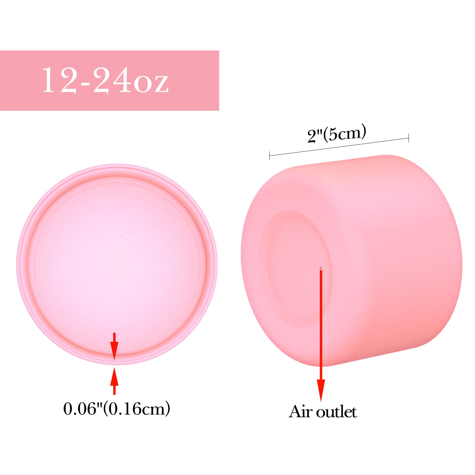 Linkidea 2 Pack Water Bottle Boot Compatible with IRON °FLASK Wide/Narrow Mouth 12oz/14oz/16oz/18oz/20oz/22oz/24oz, Silicone Bottle Bottom Sleeve Cover Bumper Protector (Light Pink)