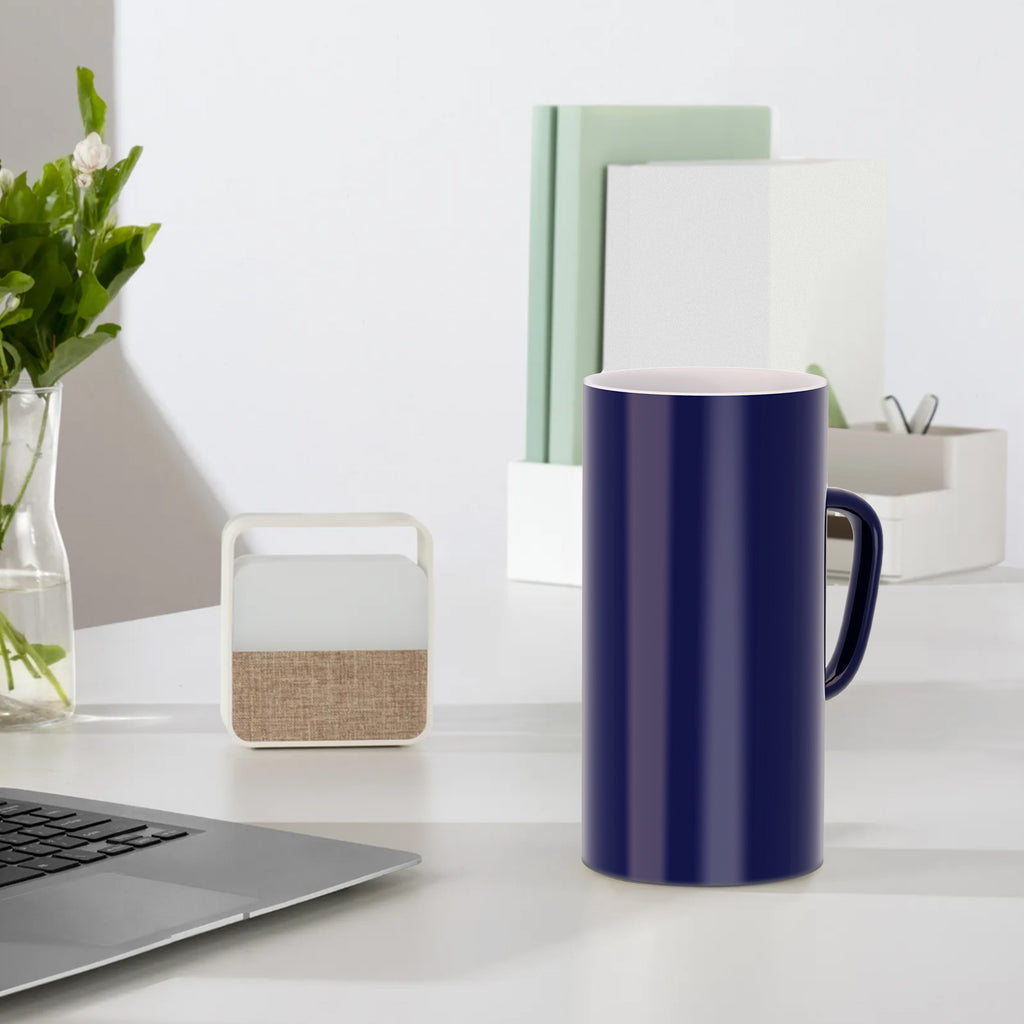 Linkidea 40oz Oversized Coffee Mugs for Office and Home, Extra Large Ceramic Cup with Handle, Heavy Tea Cup Large Capacity Drinking Teacups Gift for Friends, Navy Blue