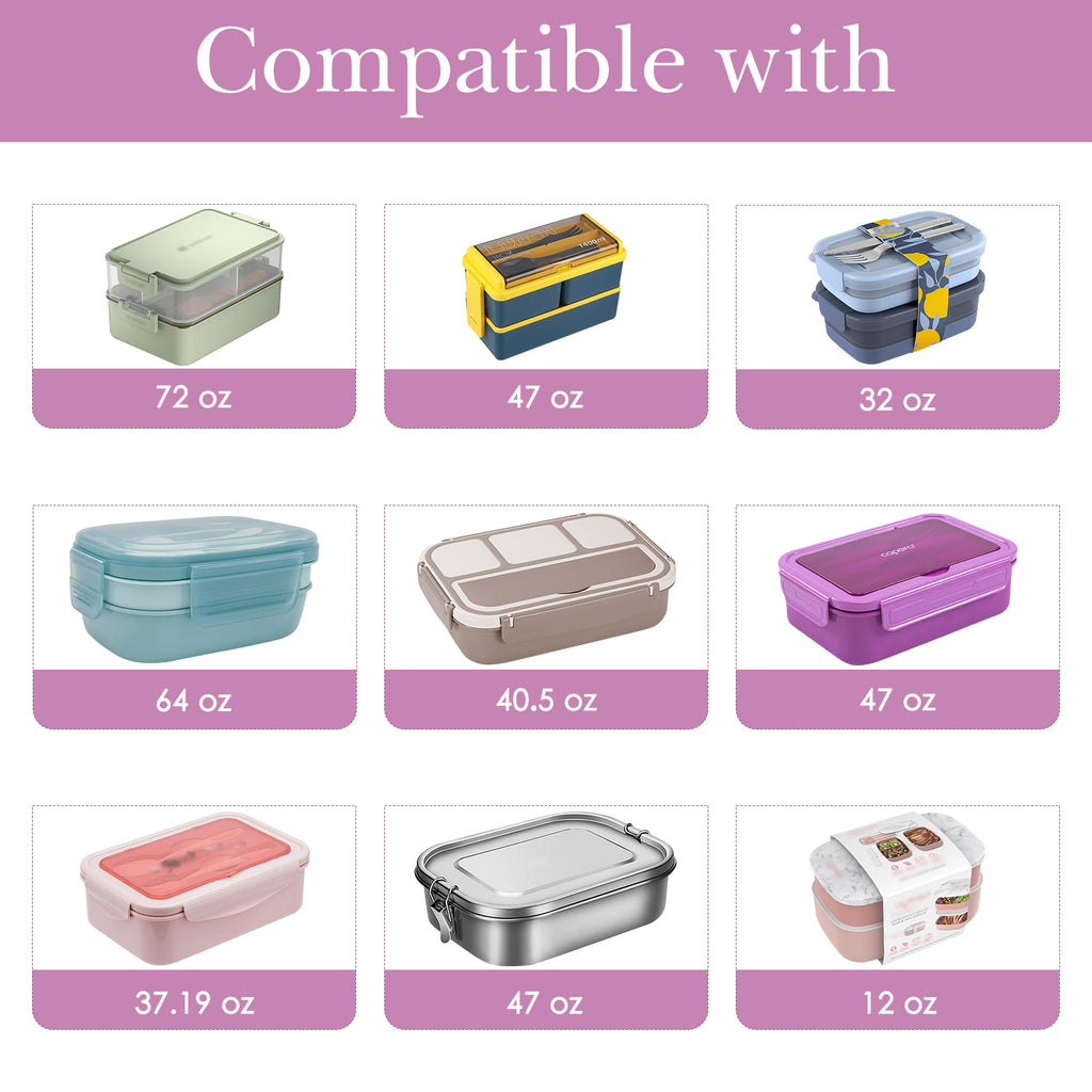 Linkidea Lunch Bag for Women, Large Leak Proof Lunch Tote Cooler, Lunch Tote Bag with Bottle Holder and Side Pockets, Compatible with NatraProw, LOVINA, Caperci (Purple)