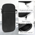 Extra Large Sunglasses Pouch Case with Metal Buckle, 2 Pack Sun Glasses Eyeglasses Organizer Soft Bag Compatible with CELINE CL40227U Versace VE4395 Gucci GG0595S GG0875S (XXL, Black)