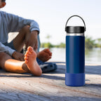Linkidea 2 Pack Water Bottle Boot Compatible with Hydro Flask Wide Mouth Bottle 12oz/14oz/16oz/18oz/20oz, Silicone Bottle Bottom Sleeve Bumper Protector (Cobalt)
