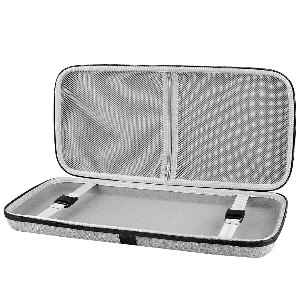Linkidea Hard Travel Case for TKL Tenkeyless Wireless/Wired Keyboard, Computer 87 Keys Keyboard Carrying Case Protective Storage Box Bag (Grey)