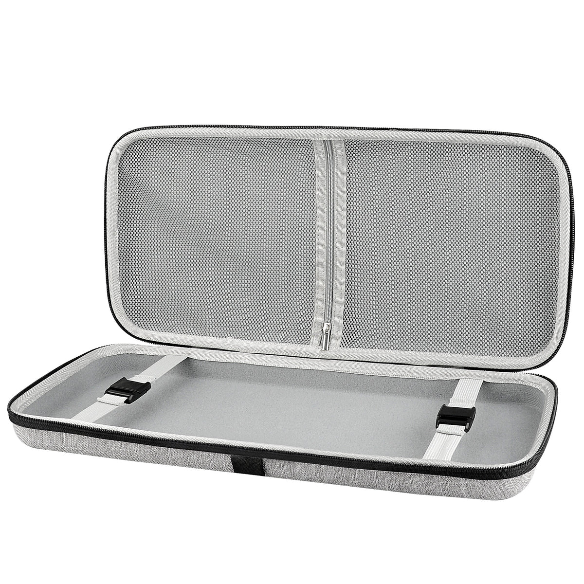 Linkidea Hard Travel Case for TKL Tenkeyless Wireless/Wired Keyboard, Computer 87 Keys Keyboard Carrying Case Protective Storage Box Bag (Grey)