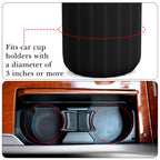 Car Cup Holder Sunglasses Stand, Extra Large Black Soft Silicone Eyewear Organizer with Plush Lined, Sun Shades Easy Access Storage, Scratch Protection