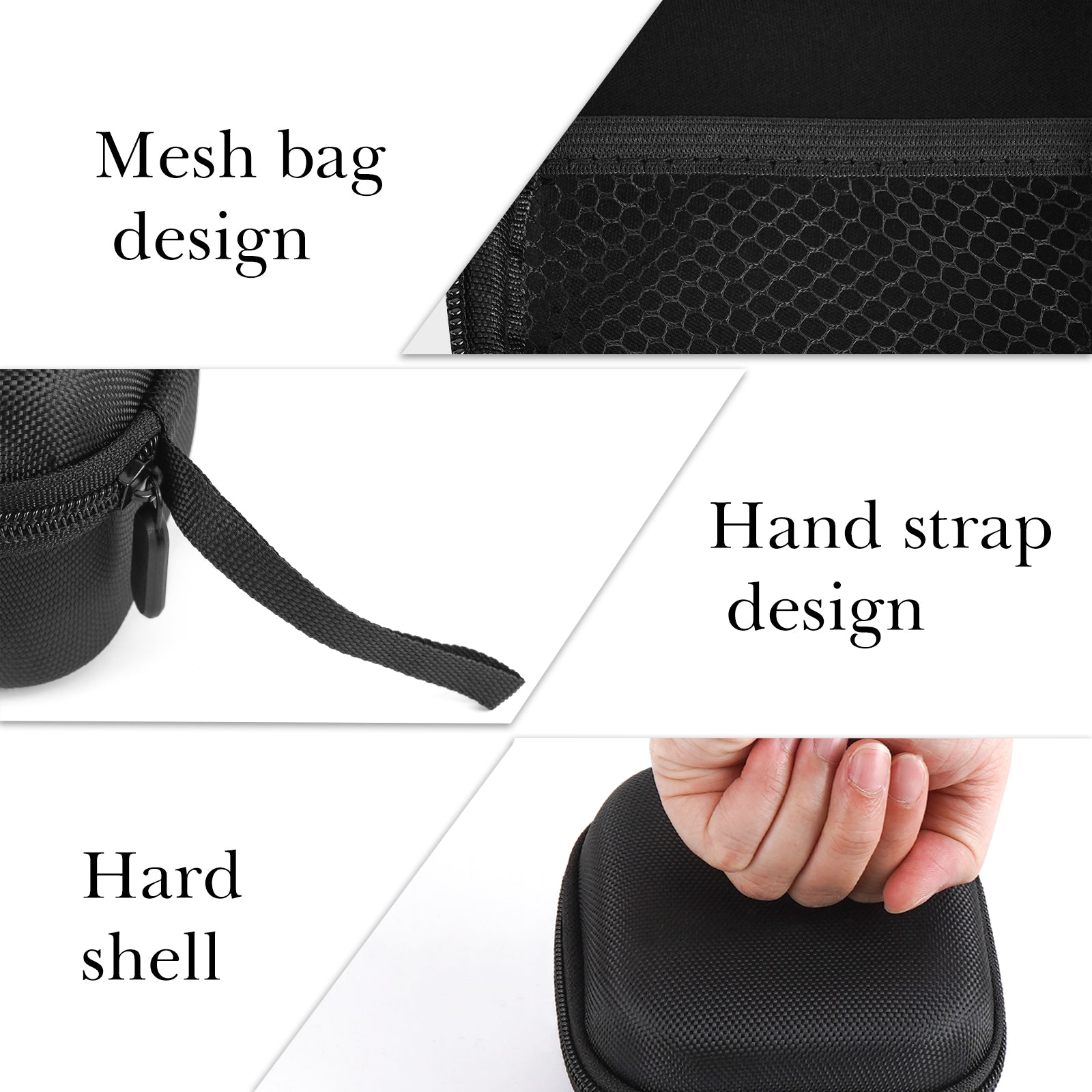 Linkidea Hard EVA Head Hair Shaver Case, Men's Balder Boss with Mesh Pocket for Travel, Travel Storage Bag Compaitble with RMton Balder Pro Head Shaver XR7120/XR7000 (Black)